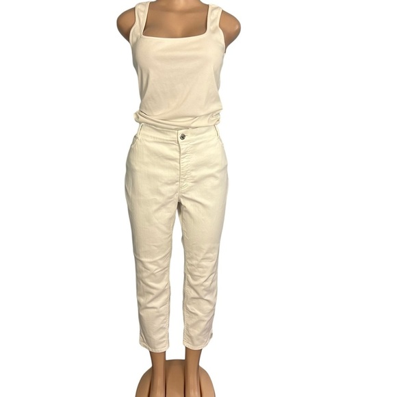 Atelier Gardeur Jeans White Mid Rise Straight Denim - Picture 1 of 10